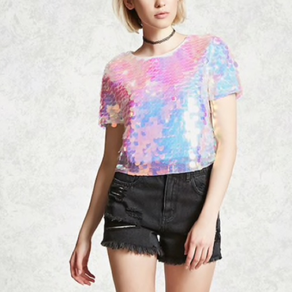 💖 Pink sequin shirt 💕